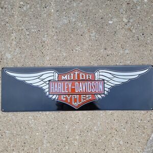 Harley-Davidson Metal Sign Winged Bar & Shield Logo 24x7 Biker Decor